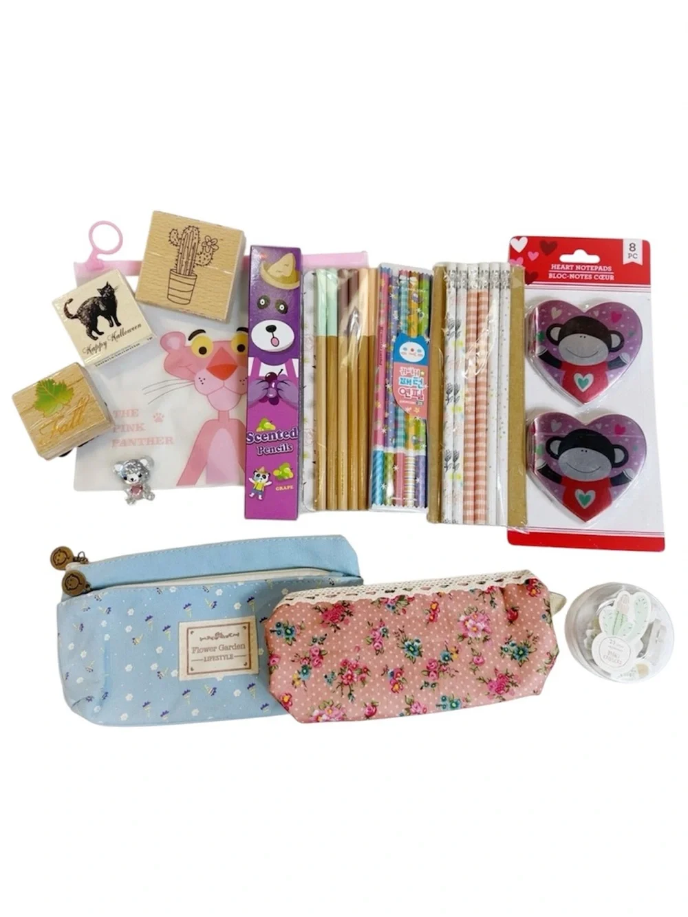 Snail Mail Pen Pal Crafting Planner Stationery Bundle Kawaii Rubber Stamp